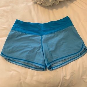 LuluLemon blue running shorts